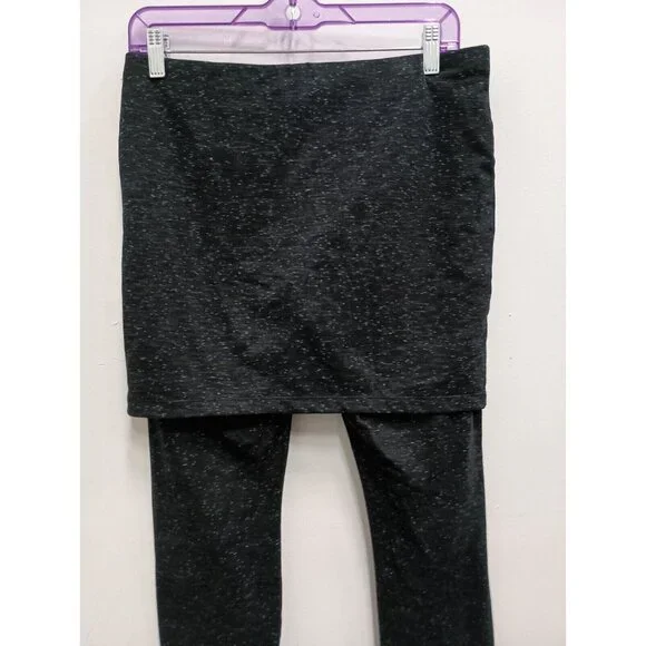 CAbi Womens Skirted M Legging Small Gray Space Dye Ankle Activewear #3210 - Picture 4 of 8
